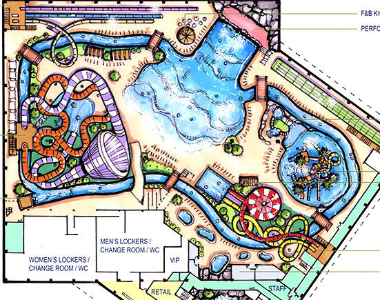 Diseño de parques acuáticos inclusivos con accesibilidad para sillas de ruedas Plan a mayor escala y capacidad del sistema de filtración