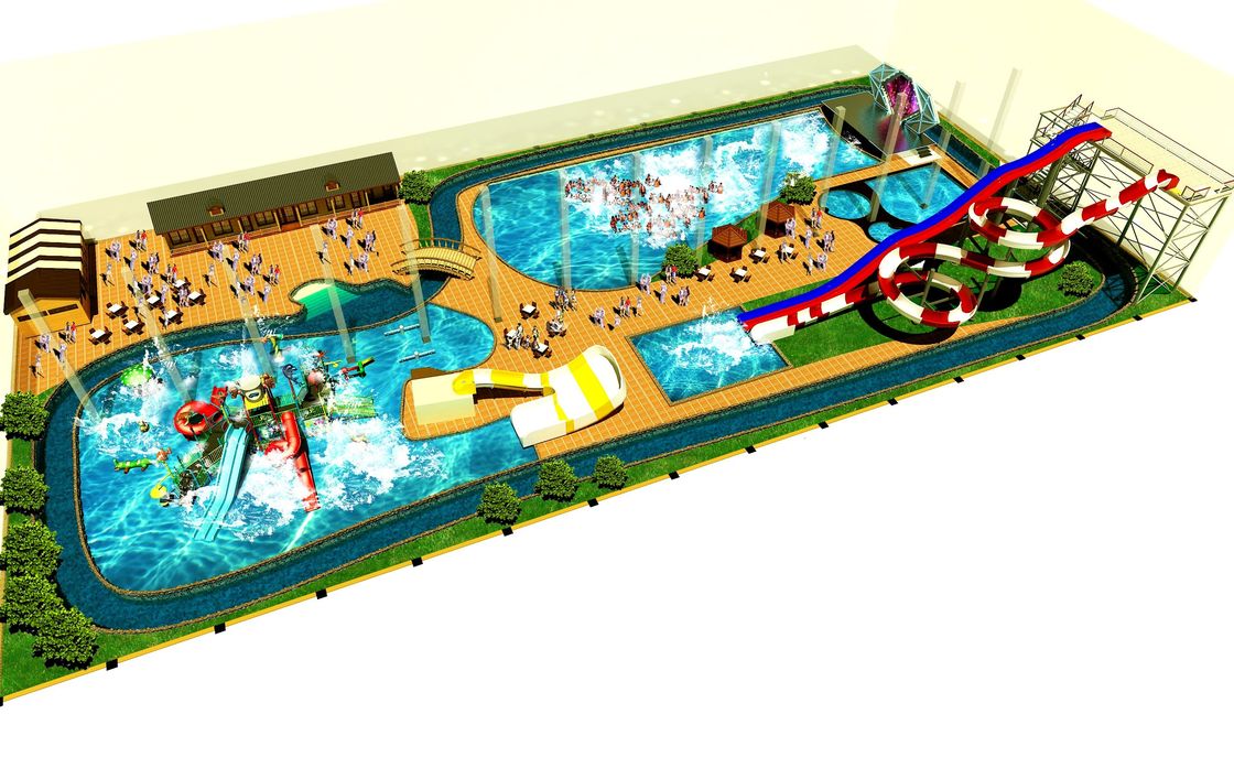 Diseño de parque acuático personalizado para todas las edades 500 Personas Capacidad Solución amigable con el mantenimiento