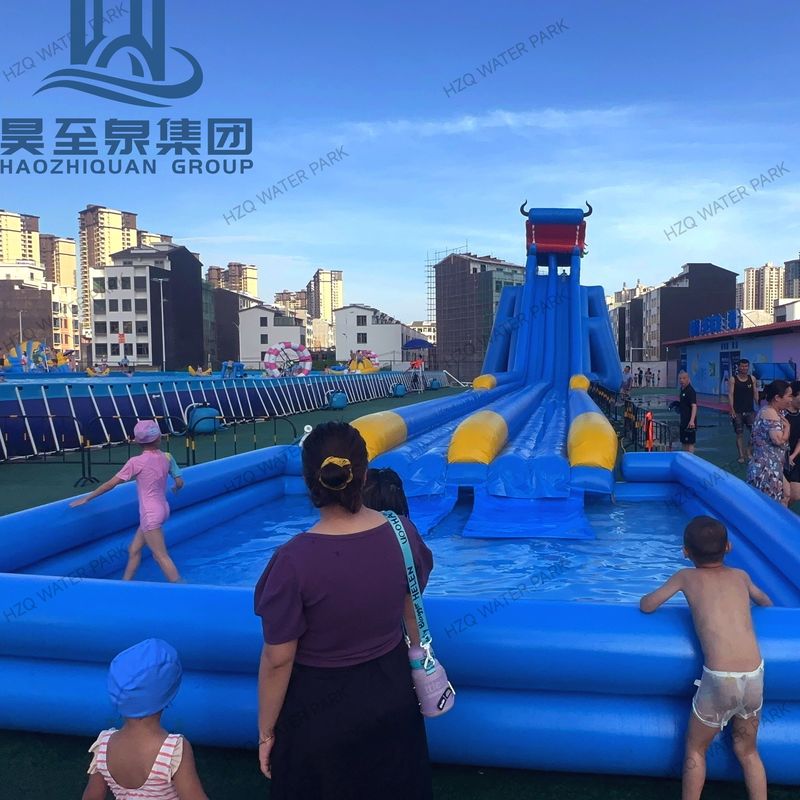 Casa de rebote inflable de 15 pies con tobogán de agua grifo verde de trabajo pesado tobogán de agua inflable con soplador