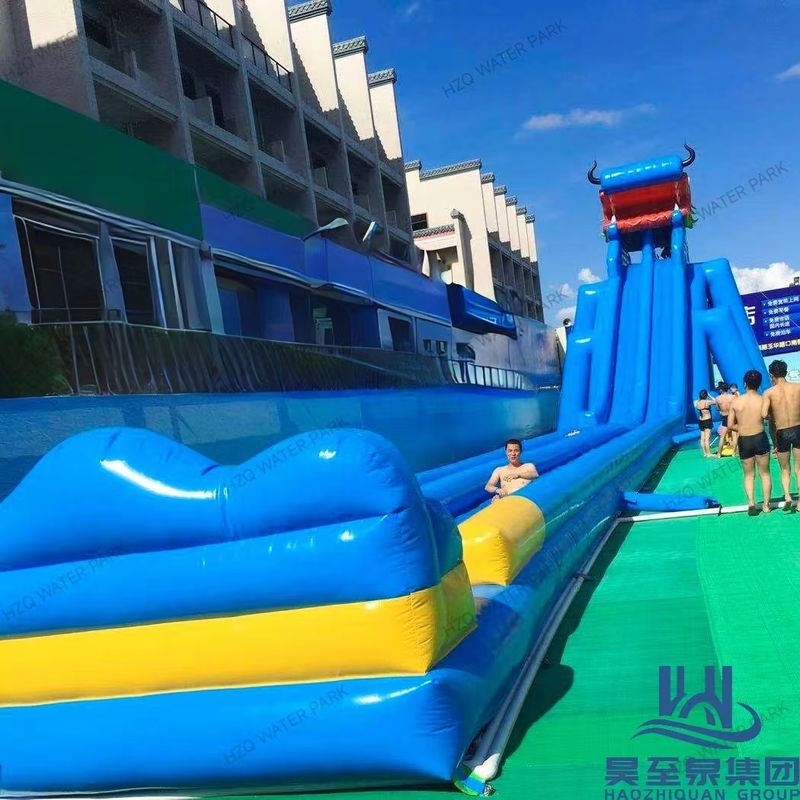 Casa de rebote inflable de 15 pies con tobogán de agua grifo verde de trabajo pesado tobogán de agua inflable con soplador