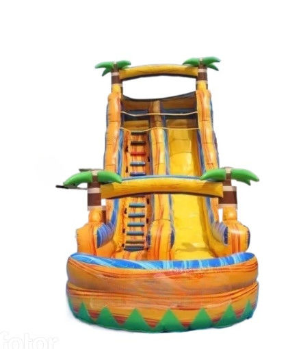 Temática comercial colorida toboganes de agua inflables para exteriores toboganes de agua inflables para parque infantil PVC inflables grandes saltos
