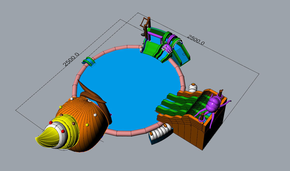 Gran piscina inflables piscina de agua inflables natación con tobogán inflables tobogán comercial de agua para niños y adultos